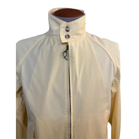 London Fog Men’s Vintage Butter Yellow Windbreaker Sz. 40 Zip Up 2-Button Collar - Picture 3 of 11